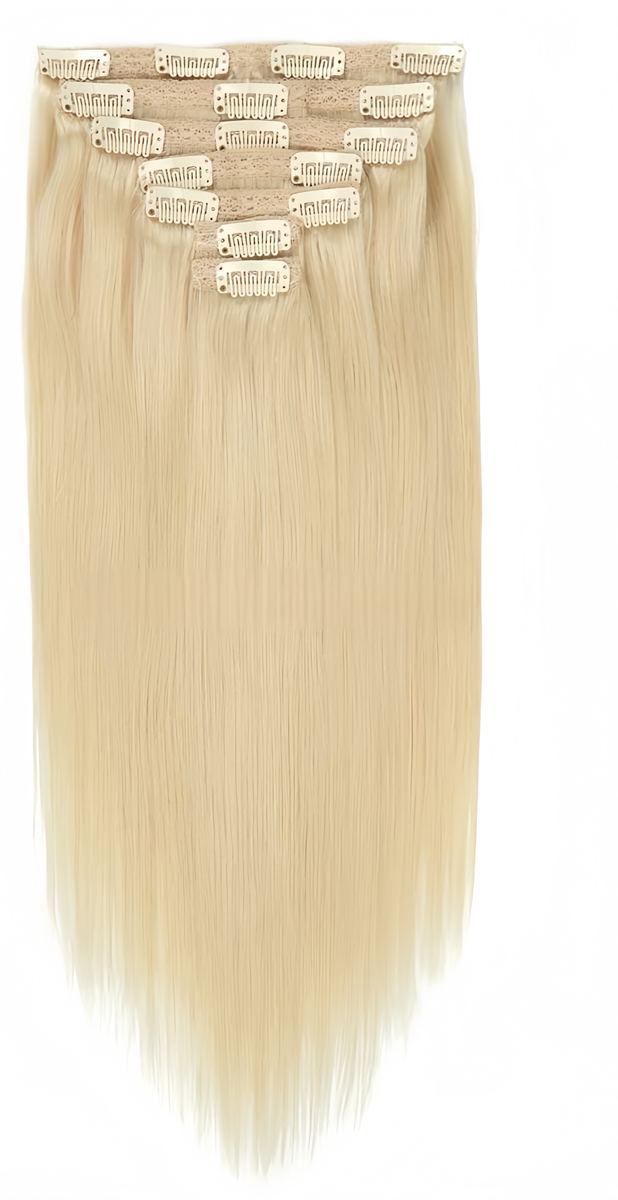 Wholesale 100% Human Clip in Hair Extensions Light color HE-CI-ST-#60A-16inch 4