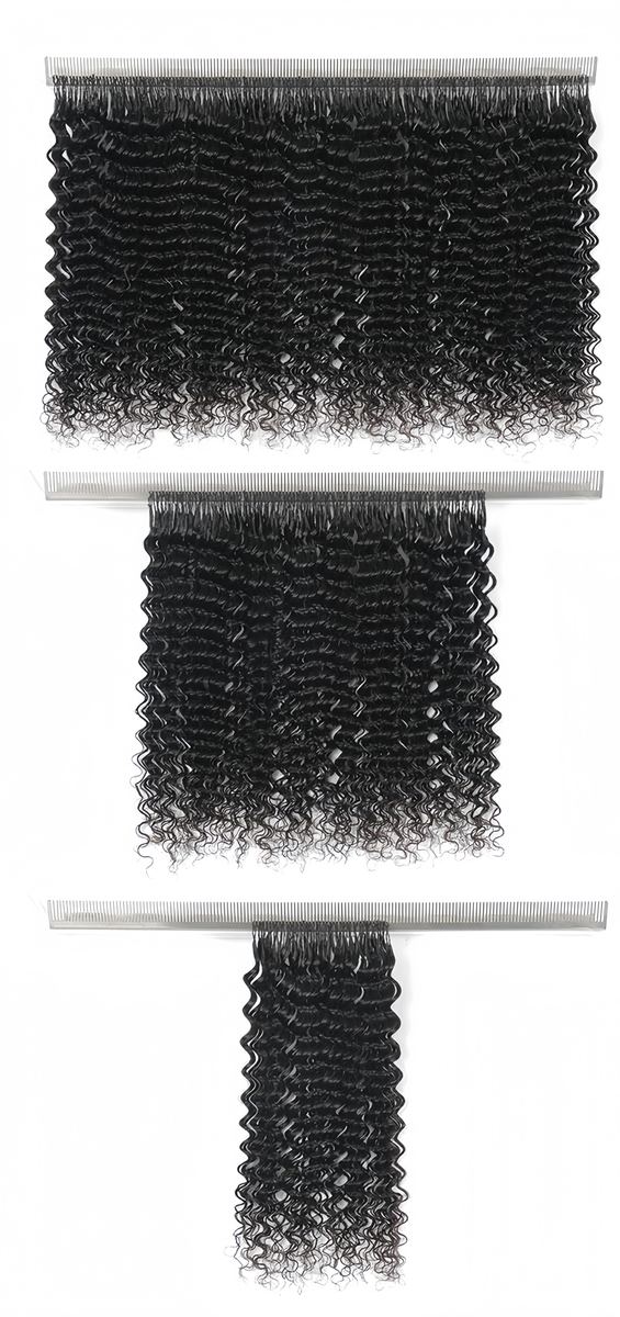 Wholesale 100% human hair Knotless Invisible Feather Crochet Hair Extensions HE-FEH-DW-#1B-16inch 2