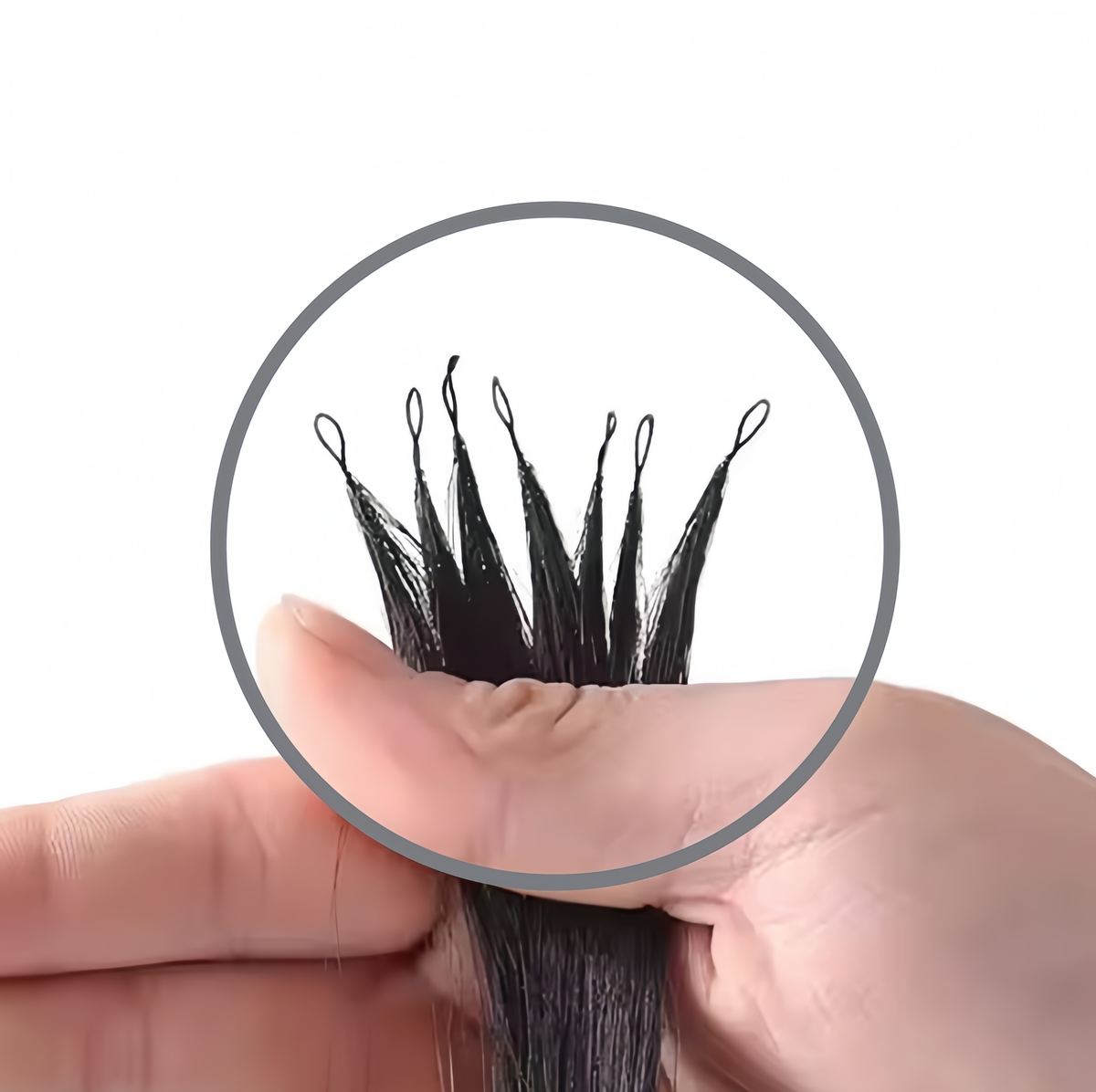 Wholesale 100% human hair Feather Hair Extensions HE-FEH-ST-#1B-16inch 2