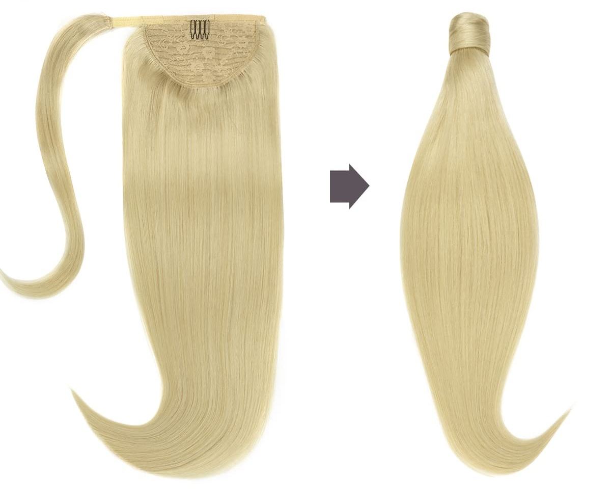 Wholesale 100% human hair Ponytail Hair Extensions HE-PO-ST-#60A-18inch