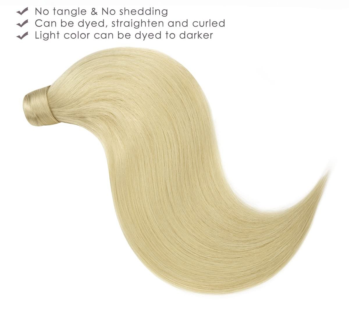 Wholesale 100% human hair Ponytail Hair Extensions HE-PO-ST-#60A-18inch 3