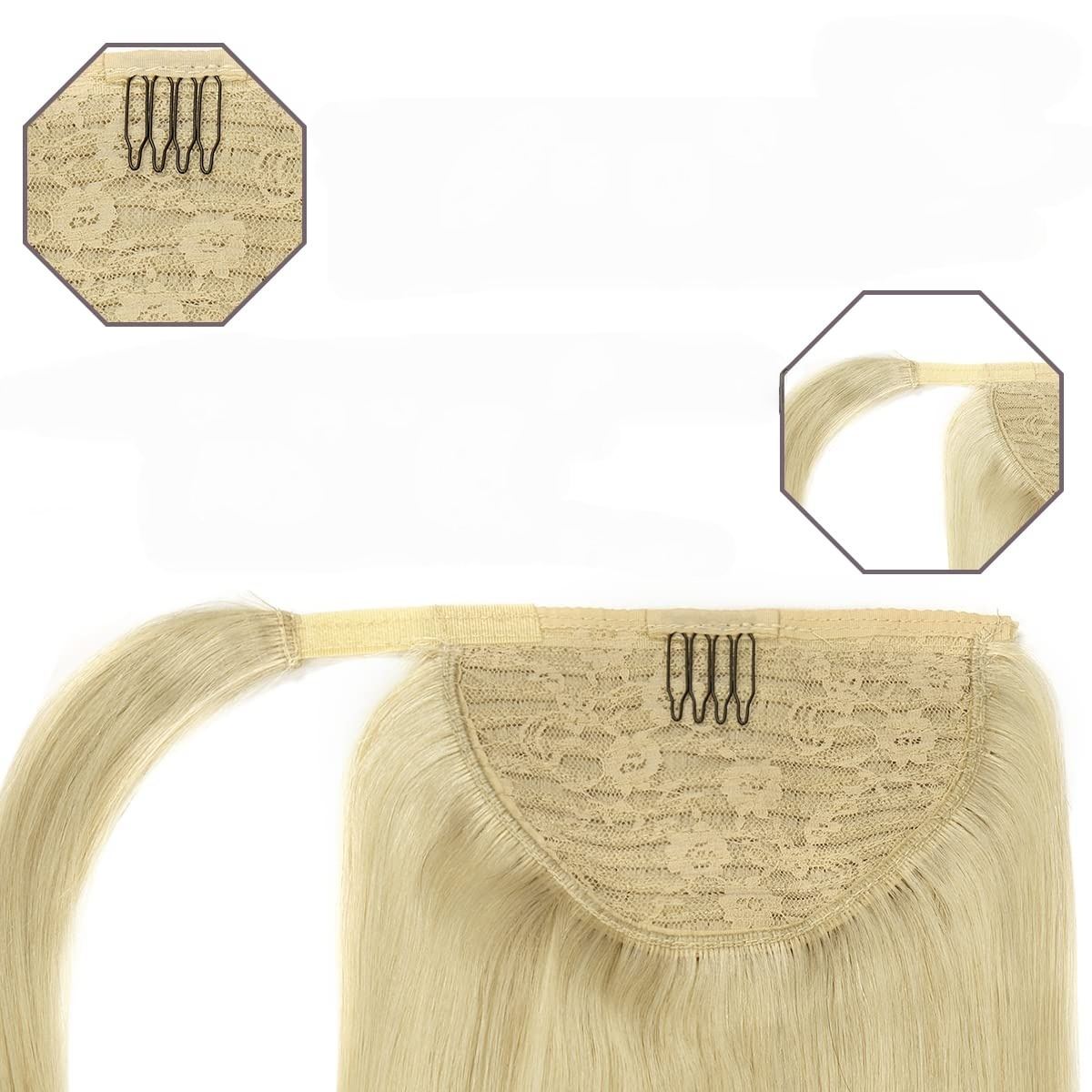 Wholesale 100% human hair Ponytail Hair Extensions HE-PO-ST-#60A-18inch 4