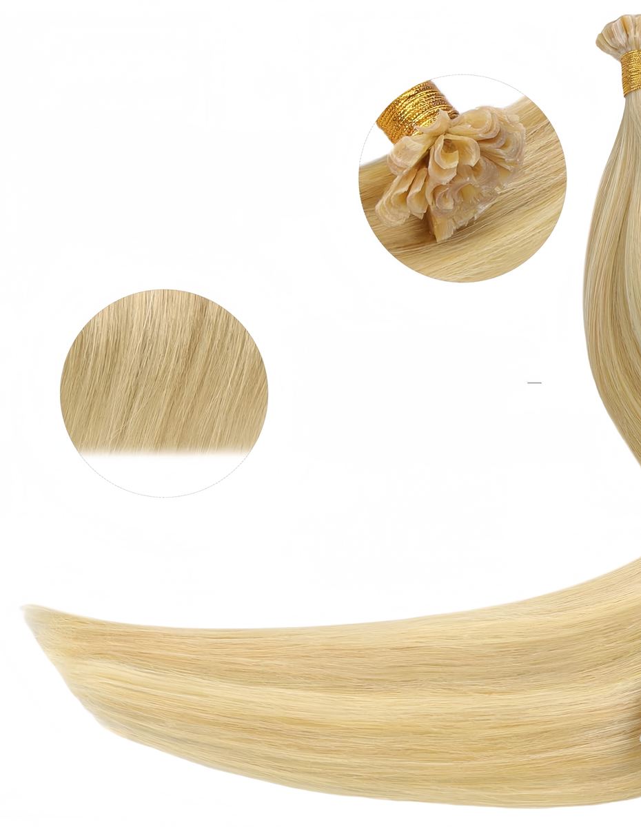 Wholesale Natural Raw Virgin hair U Tip hair extensions High Quality HE-UT-ST-#16/22-16inch 3