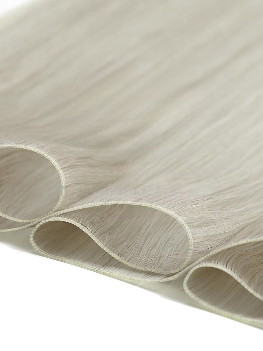 Wholesale 100% human hair Silver Grey Invisible Genius Weft Hair Extensions HE-IGW-ST-GREY-16inch 2