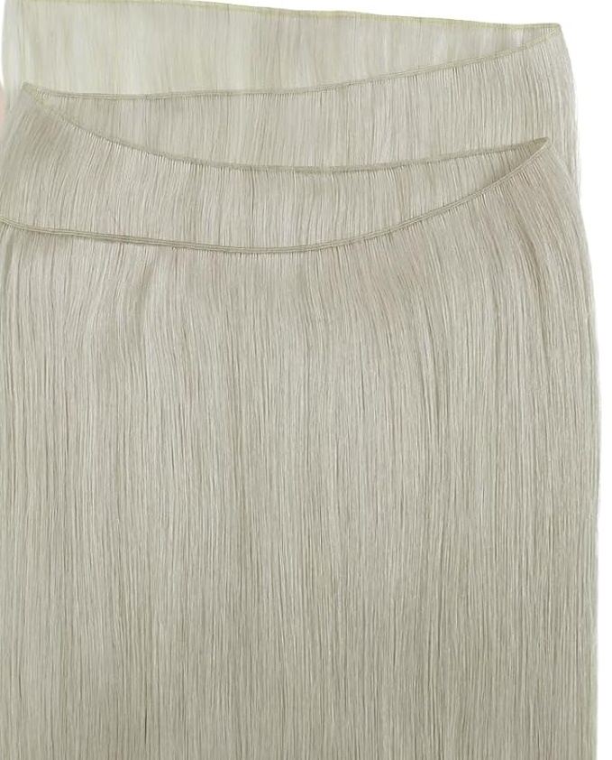 Wholesale 100% human hair Silver Grey Invisible Genius Weft Hair Extensions HE-IGW-ST-GREY-16inch 4